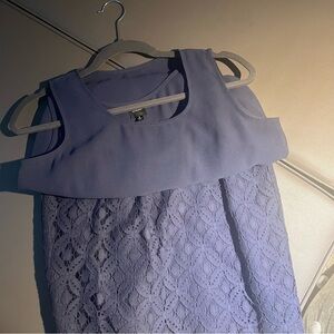 Saks Fifth Ave Purple Indigo Lace and Sheer Dress 6